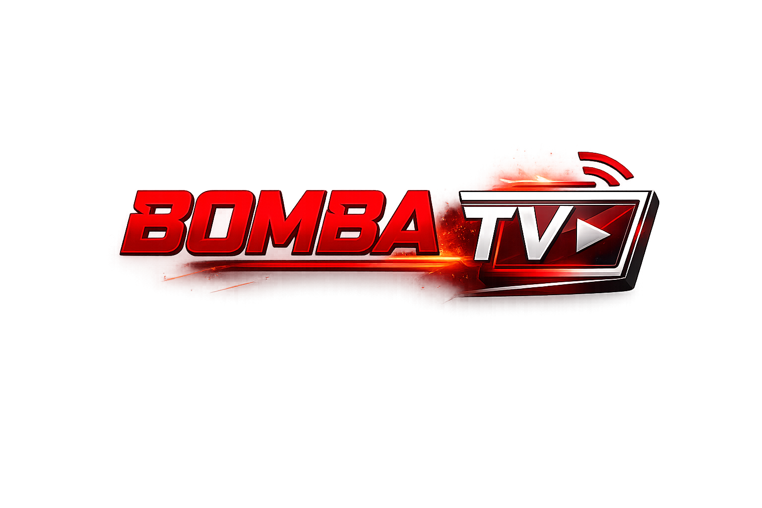 Bomba TV IPTV logo in red and white with modern television icon representing digital streaming service